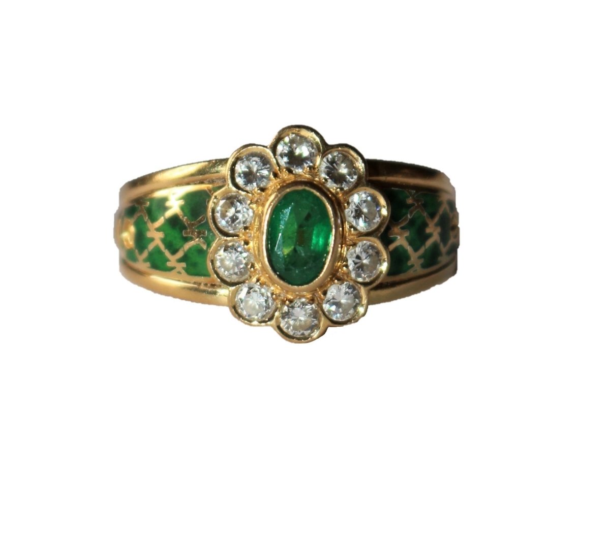 Korloff Bague Marguerite émeraude Diamants - Castafiore