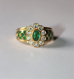 Korloff Bague Marguerite émeraude Diamants - Castafiore