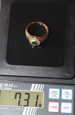 Korloff Bague Marguerite émeraude Diamants - Castafiore