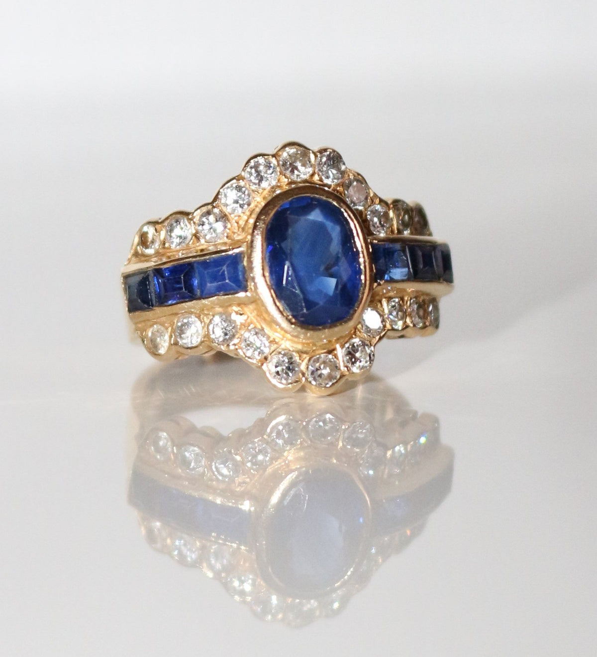 Bague Saphirs Et Diamants