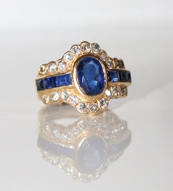 Bague Saphirs Et Diamants