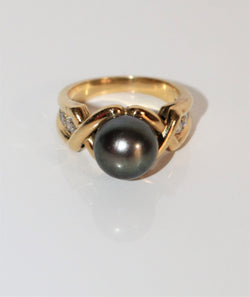 Bague Perle De Tahiti Et Diamants