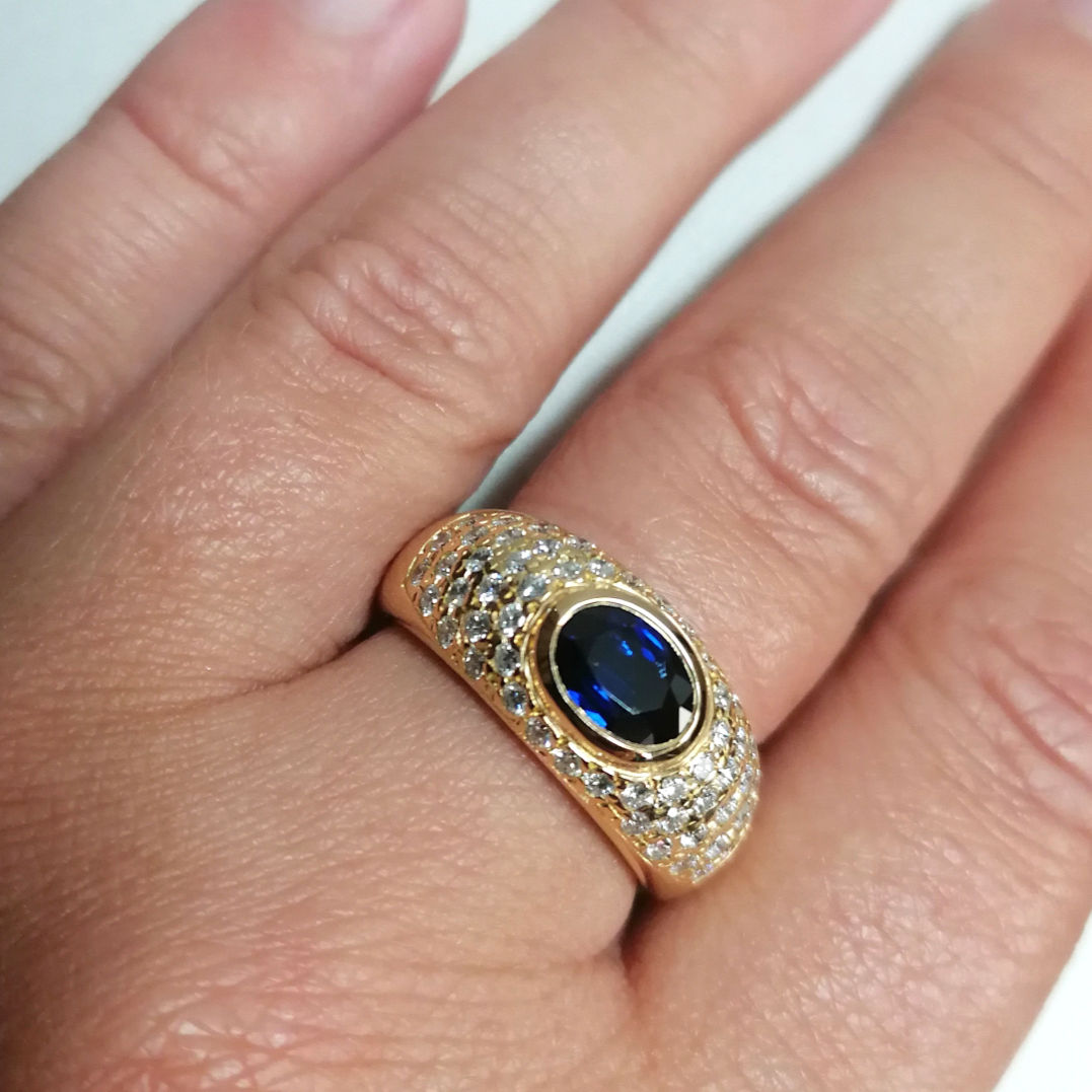 Bague Saphirs Diamants