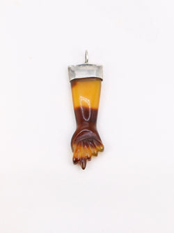 Pendentifs main de figa vintage argent pierres dures