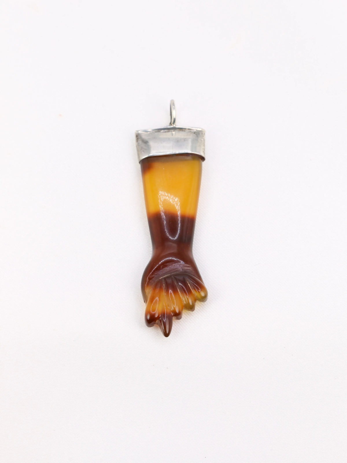 Pendentifs main de figa vintage argent pierres dures
