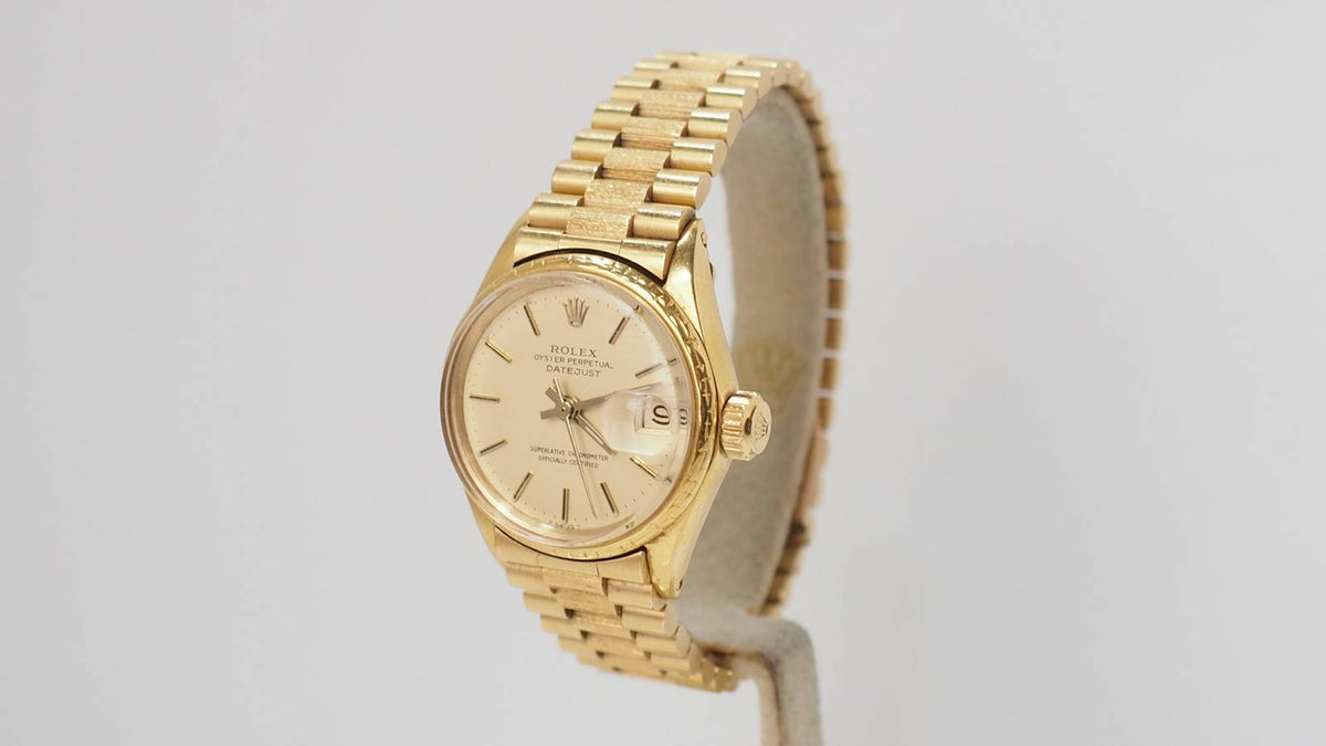 Montre Rolex Lady Oyster Perpetual en or jaune 18kt