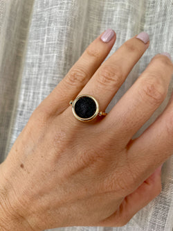 Bulgari Ancient Coin Gold Flip Ring
