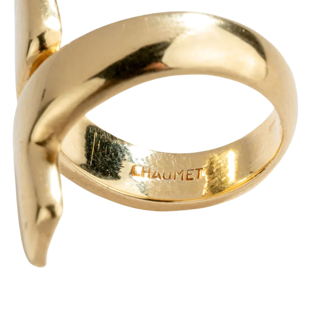 Bague or jaune géometrique de la maison Chaumet