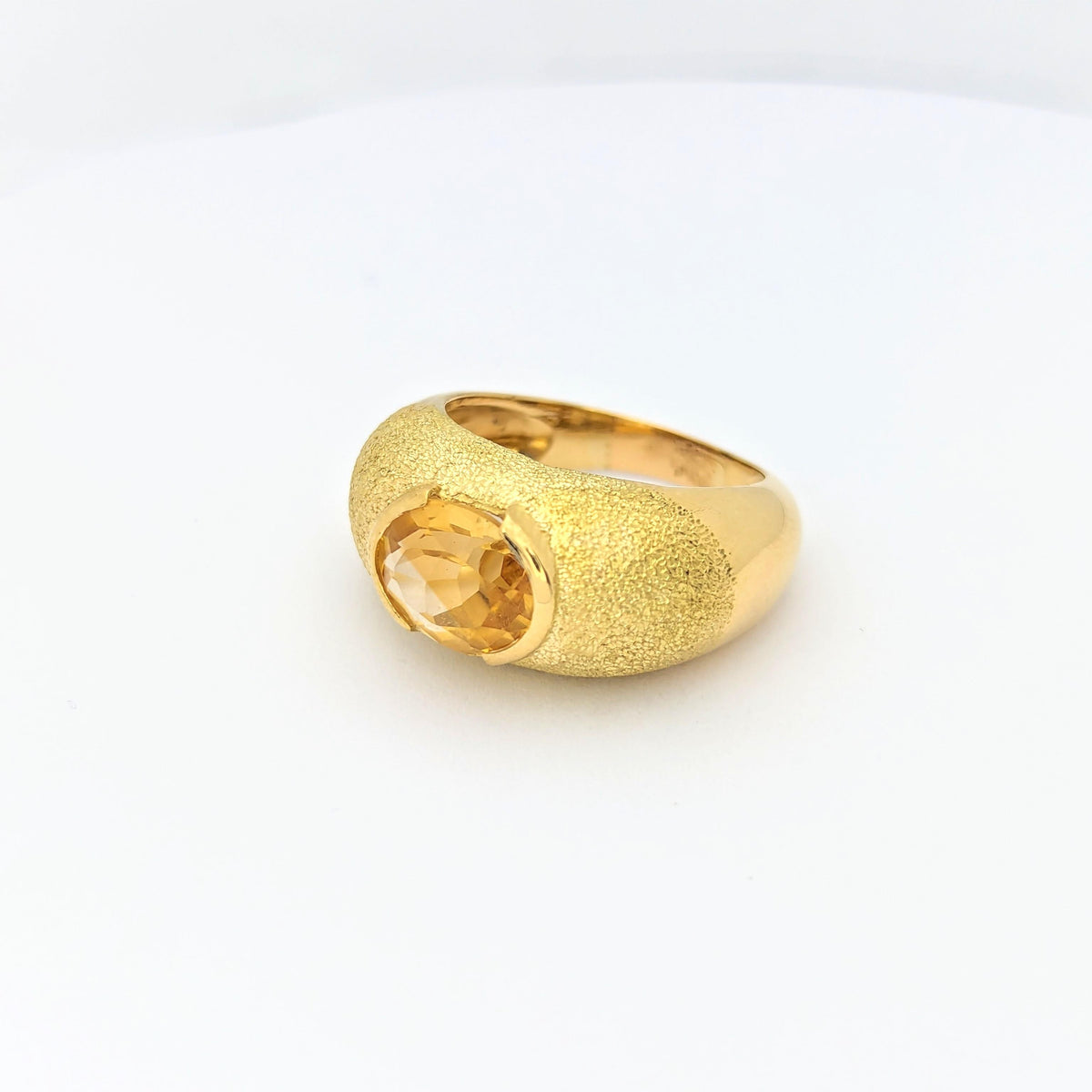 Bague or jaune et citrine