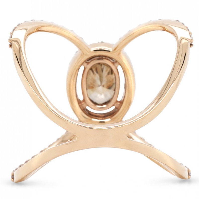Bague or rose diamants