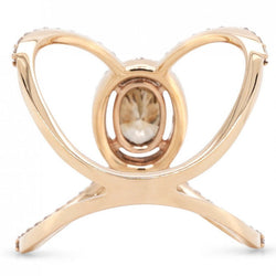 Bague or rose diamants
