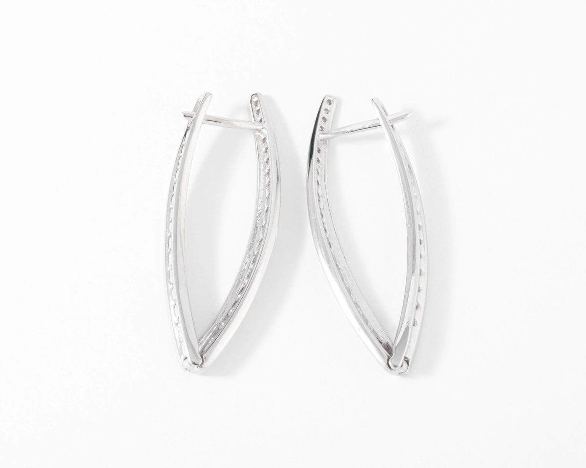 Boucles d'oreilles géométrique en diamant