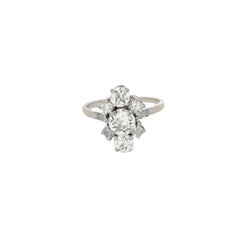 Bague en or blanc et diamants