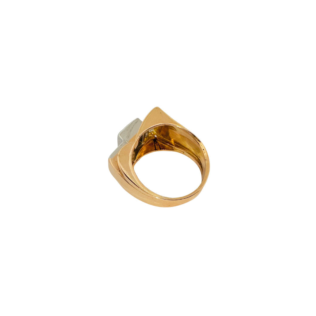 BAGUE TANK OR & DIAMANTS