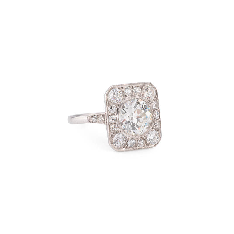 Bague Art Déco Platine et diamants