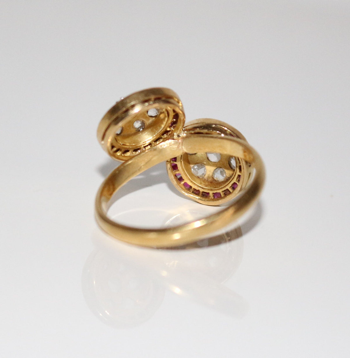 Bague Toi Et Moi Art Déco rubis & diamants