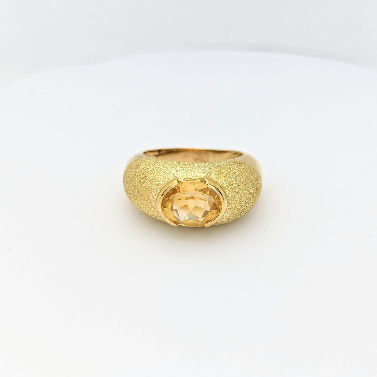 Bague or jaune et citrine