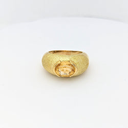 Bague or jaune et citrine