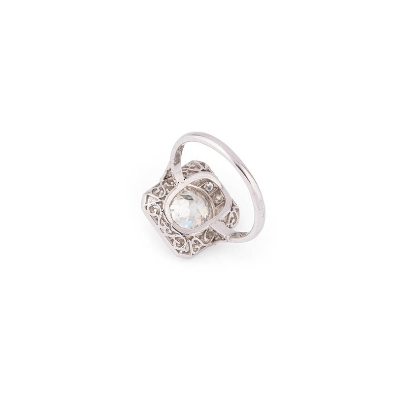 Bague Art Déco Platine et diamants