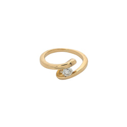 Bague en or jaune et diamant