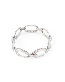 Bracelet Art déco  en platine et diamants