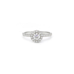Solitaire accompagné - Diamant 0,40 carat E VS1