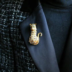 Broche Panthère Or Et Diamants