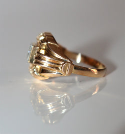 Bague en or jaune et diamant