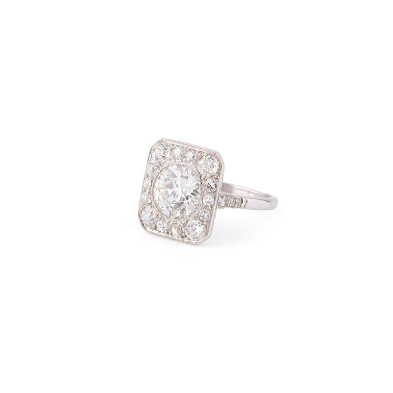 Bague Art Déco Platine et diamants