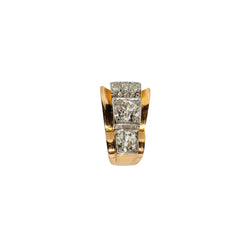 BAGUE TANK OR & DIAMANTS