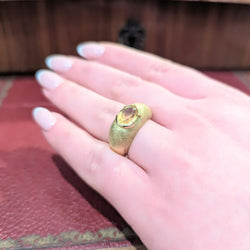 Bague or jaune et citrine