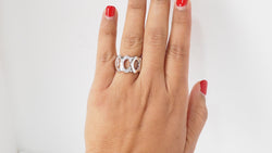 Bague collection C Cartier en or blanc et diamants