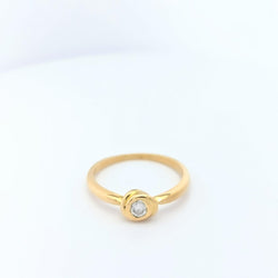 Bague Solitaire en or jaune et diamant
