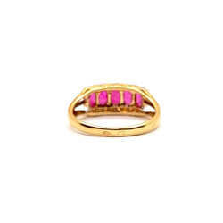 Bague vintage rubis diamants