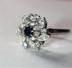 Bague Fleur Tourbillon Diamants