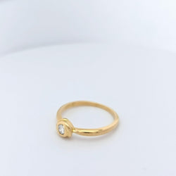 Bague Solitaire en or jaune et diamant