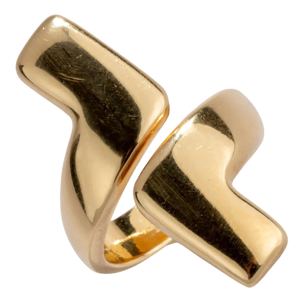 Bague or jaune géometrique de la maison Chaumet