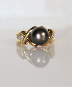 Bague Perle De Tahiti Et Diamants