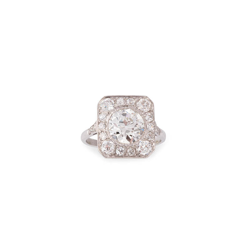 Bague Art Déco Platine et diamants