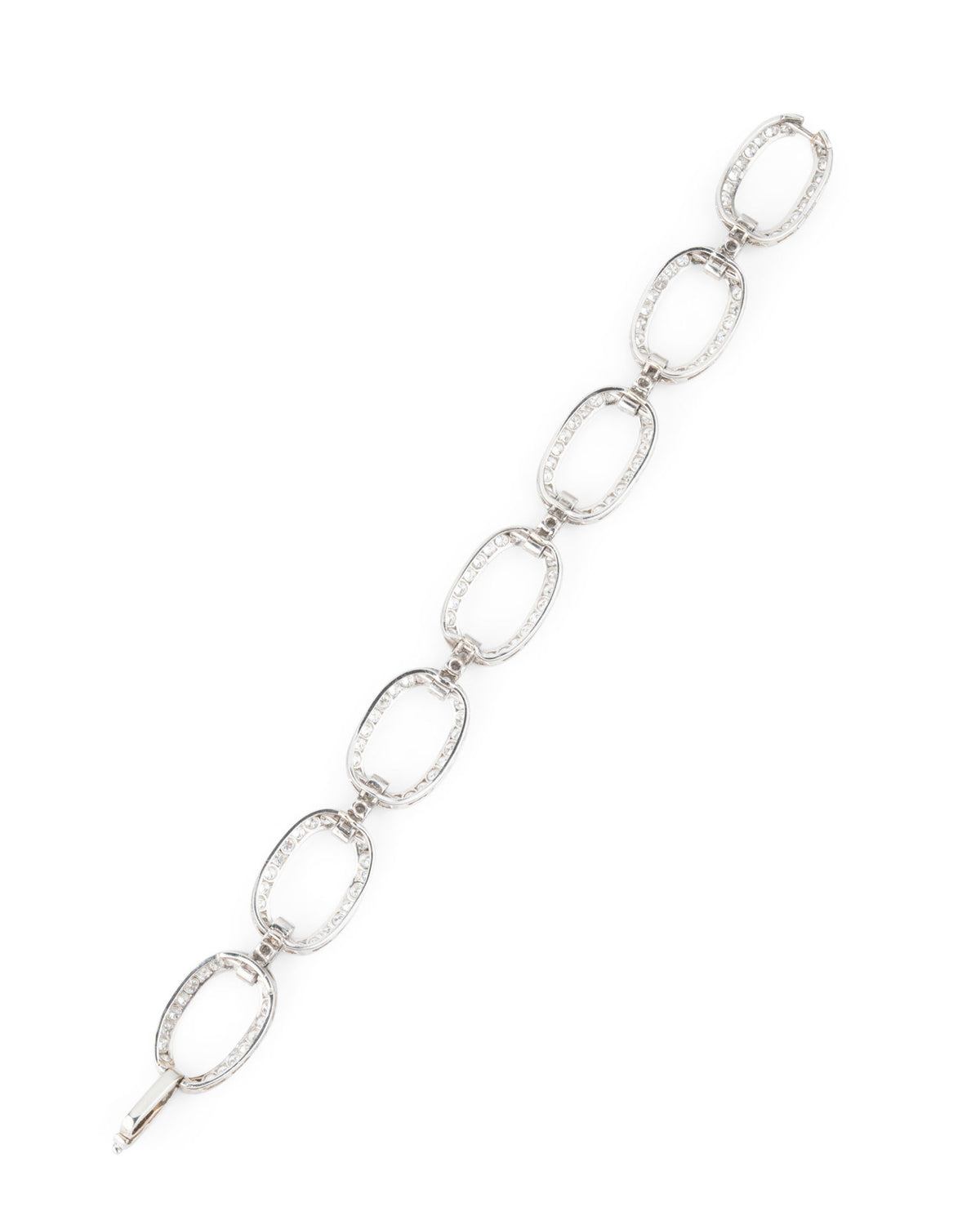 Bracelet Art déco  en platine et diamants