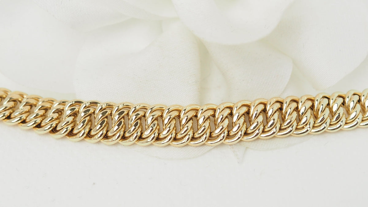 Bracelet Maille Américaine En Or Jaune