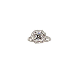 Bague Solitaire Art Déco en platine et diamant