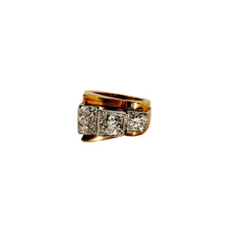 BAGUE TANK OR & DIAMANTS