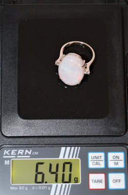 Bague Cocktail Opale Blanche d’Australie