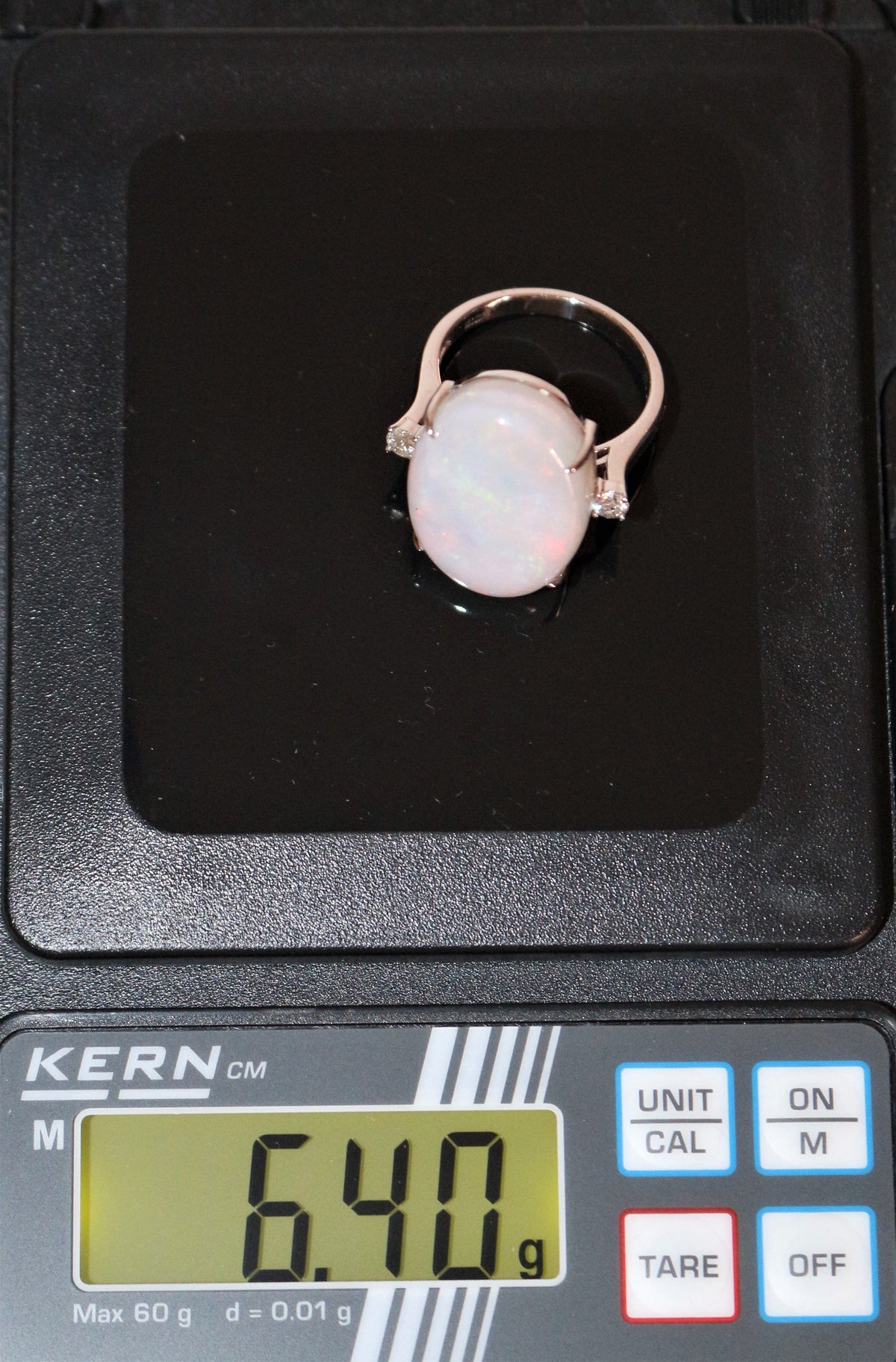 Bague Cocktail Opale Blanche d’Australie