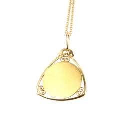 Médaille Art Nouveau en or jaune signée Mazzoni, Vierge à l’enfant - Castafiore