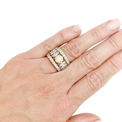 Bague bandeau BUCCELLATI, diamants jaune