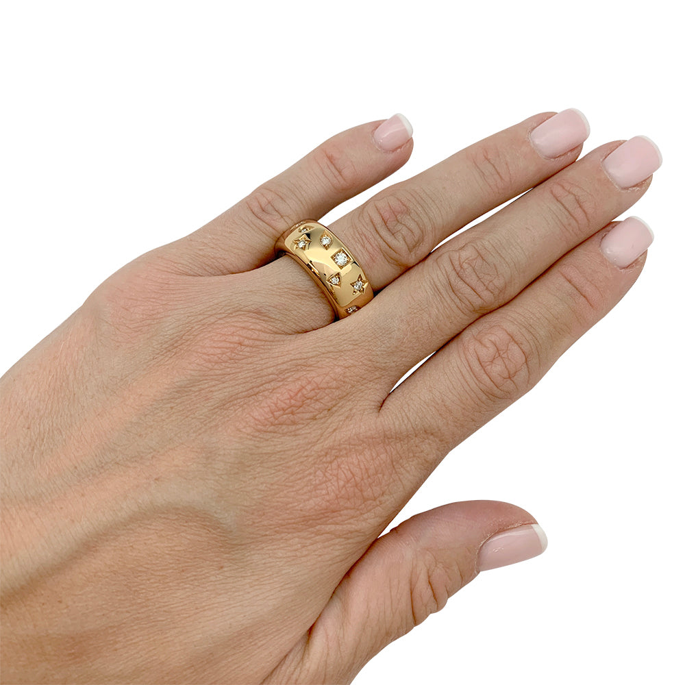 Bague Pomellato, "Iconica", or rose, diamants