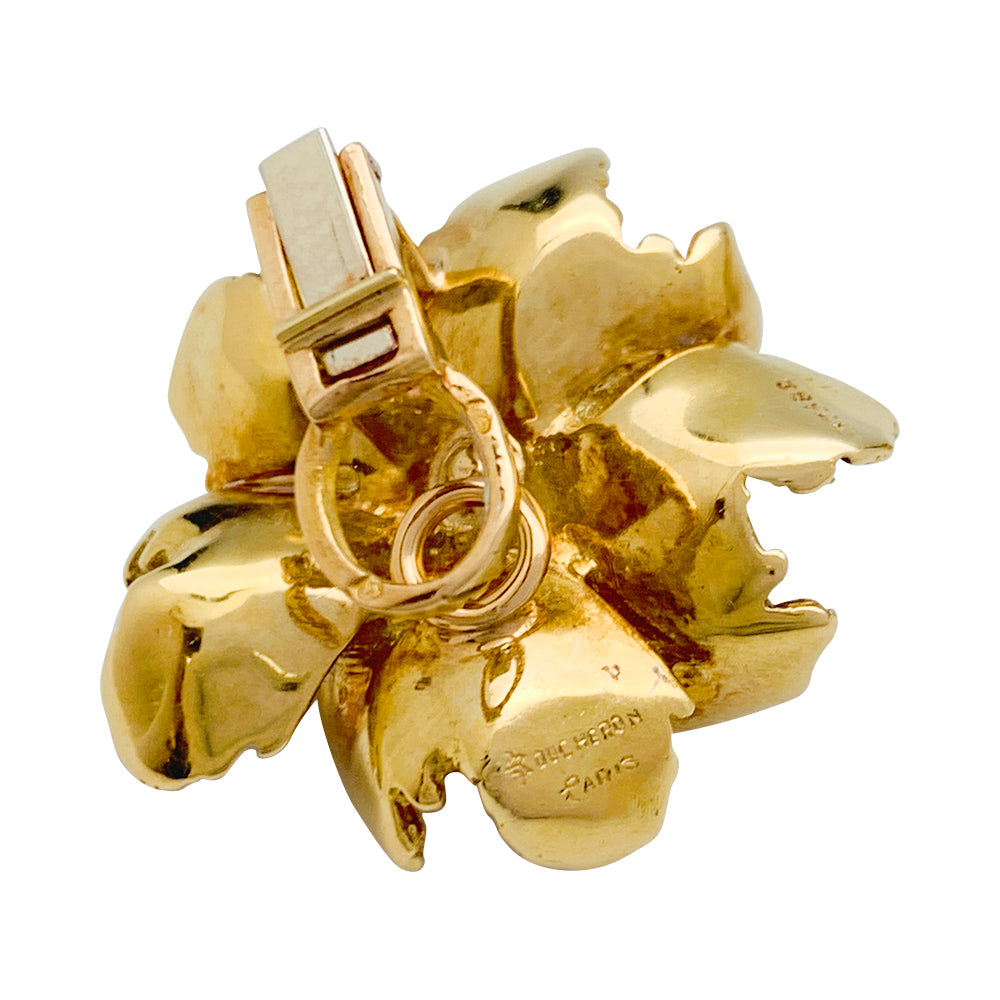 Boucles d'oreilles BOUCHERON "Fleurs" or jaune et diamants