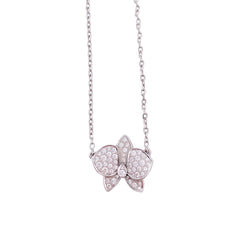 Collier Cartier, "Caresse d'Orchidées", or blanc, diamants